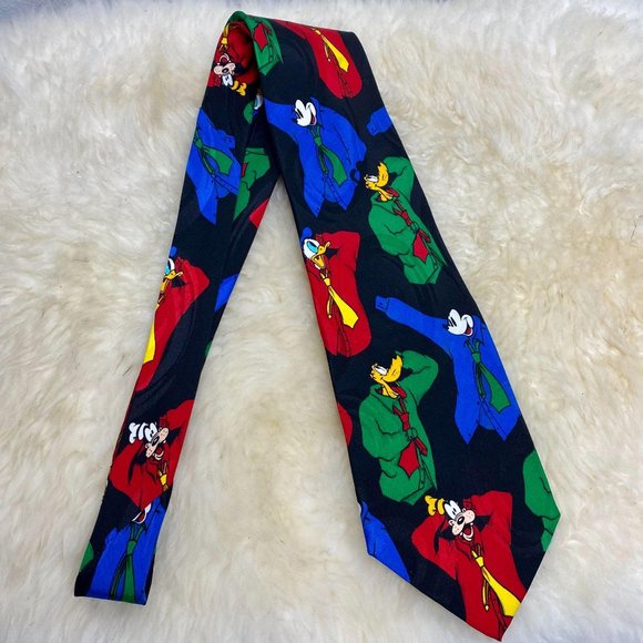 Retro Mickey, Inc Disney Characters  100% Silk Tie - Picture 2 of 4